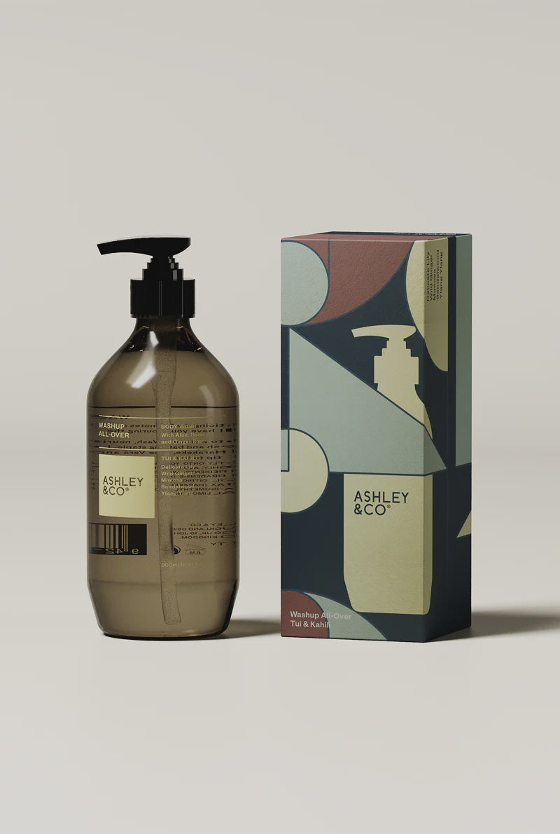 Ashley & Co Washup All-Over Body Wash - Tui & Kahili 500ml (Boxed Gift Set)