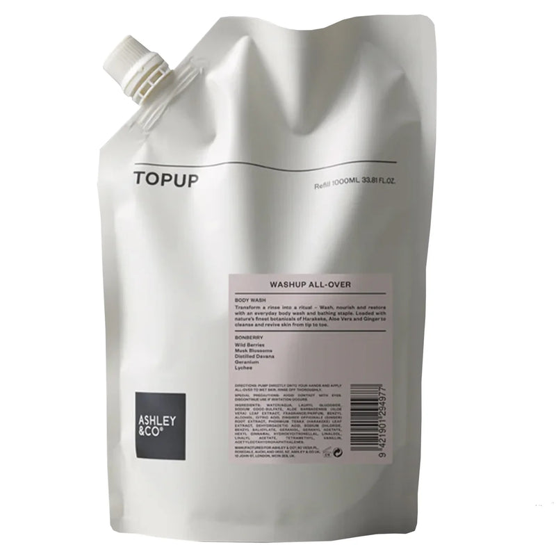 Ashley & Co Topup Washup All-Over - Bonberry 1 Litre