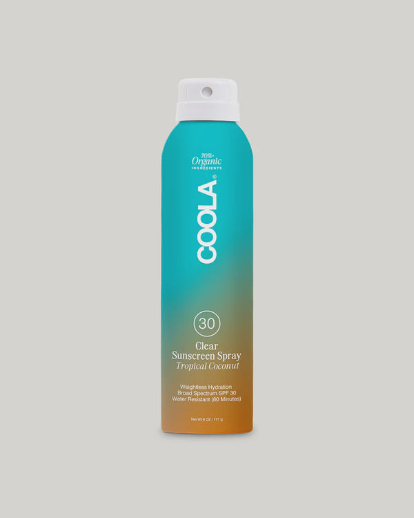 COOLA Clear Sunscreen Spray SPF30 Tropical Coconut 177ml