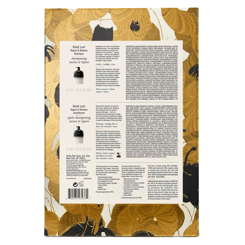 Oribe Holiday Kustaa Saksi Gold Lust Liter Set