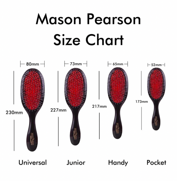 Mason Pearson Medium Universal Nylon Hairbrush NU2 (Dark Ruby)