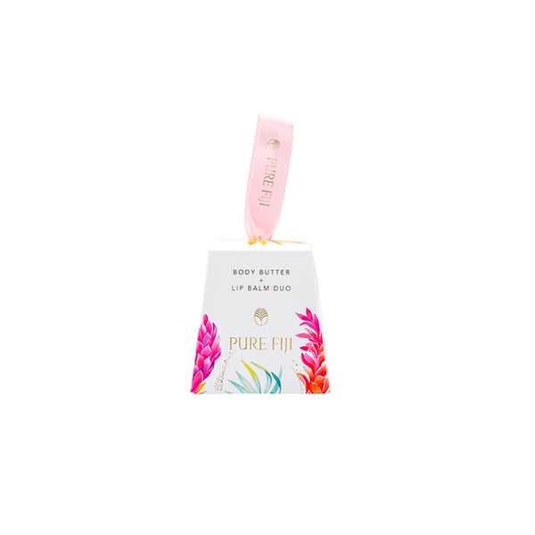 Pure Fiji Body Butter & Lip Balm Duo Hanging Ornament (Coconut Scented)