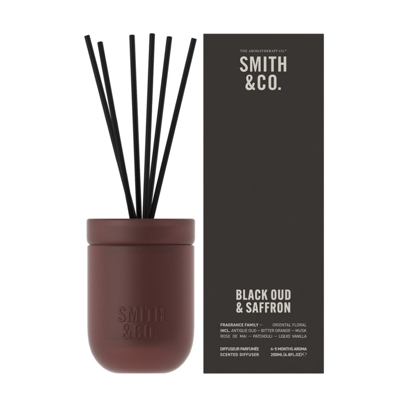 Smith & Co Diffuser 200ml - Black Oud  & Saffron