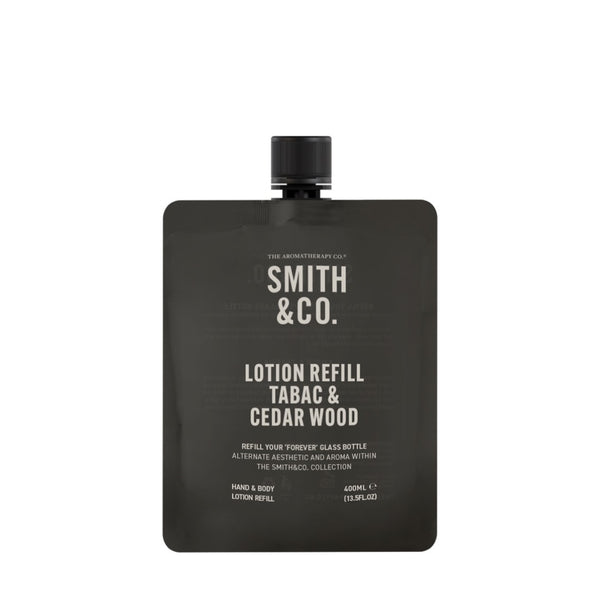 Smith & Co Hand & Body Lotion Refill 400ml - Tabac & Cedarwood