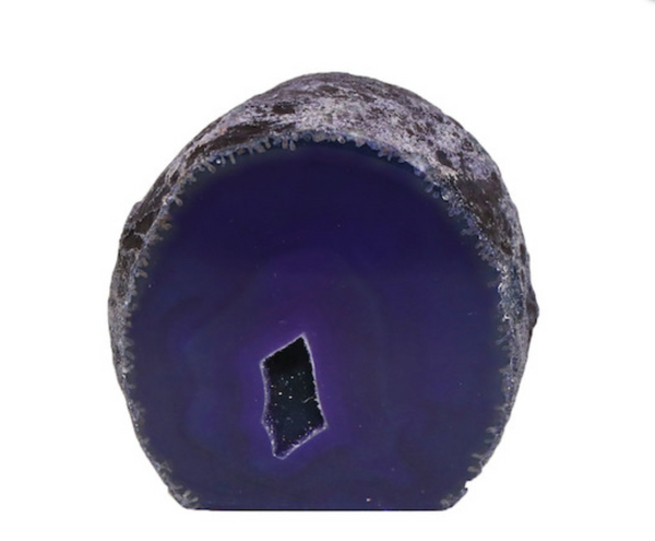 Purple Agate Geode Cut Base