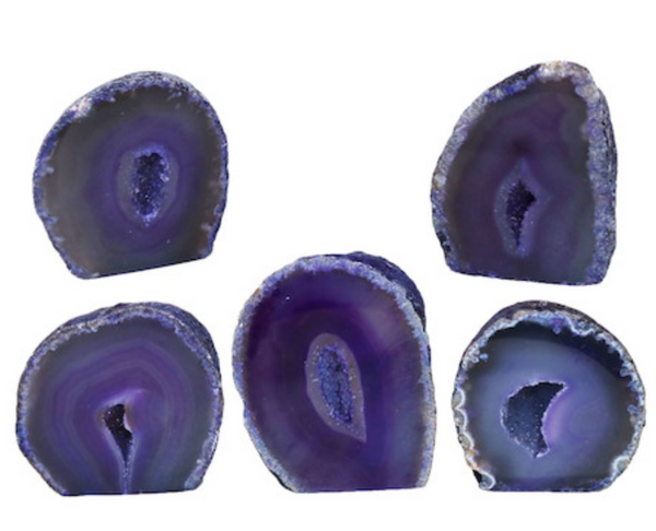 Purple Agate Geode Cut Base
